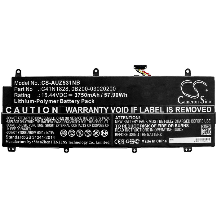 Asus GX531GV GX531GW GX531GW-78A27CB1 GX531GW-AH76 GX531GW-AS73 GX531GW-ES006T GX531GW-ES007T GX531GW-ES009T G Laptop and Notebook Replacement Battery-3