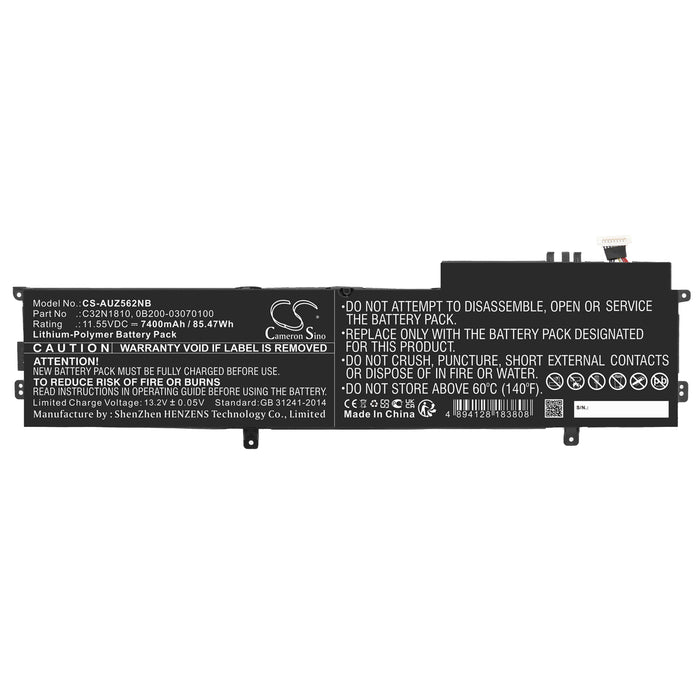 Asus ZenBook Flip 15 UX562 ZenBook Flip 15 UX562FD ZenBook Flip 15 UX562FD-2G ZenBook Flip 15 UX562FN 7400mAh Laptop and Notebook Replacement Battery