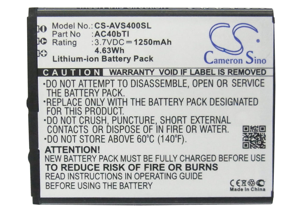 Archos 40b Titanium 40b Titanium Surround Titanium 40b Titanium 40b 4GB Mobile Phone Replacement Battery-5