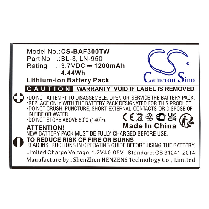 Weierwei UV3R Two Way Radio Replacement Battery