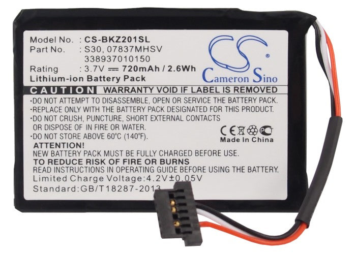 Becker Ready 50 Traffic Assist Pro Z250 Ferrar Traffic Assist Z098 Traffic Assist Z101 Traffic Assist Z200 Traffic Assist Z201 GPS Replacement Battery-5