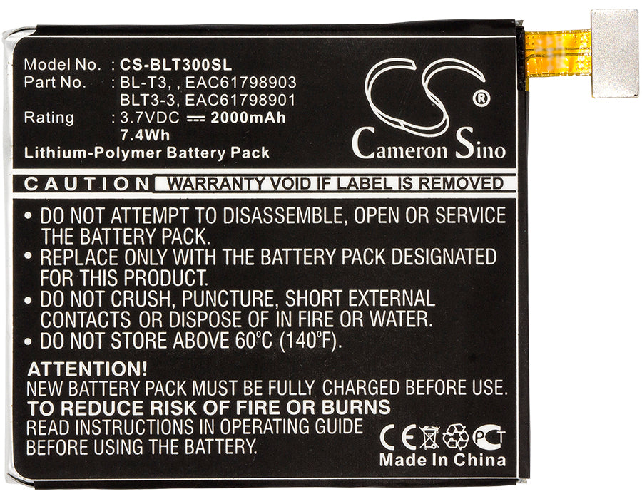 LG F100 F100K F100L F100S Intuition Optimus Sketch Optimus Vu Optimus Vu LTE P895 VS950 Tablet Replacement Battery-5