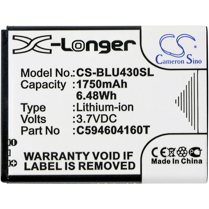 BLU D910A VIVO 4.3 Mobile Phone Replacement Battery-3