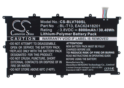 LG G Pad 10.1in G Pad Tablet 10.1in V700 VK700 Replacement Battery-main