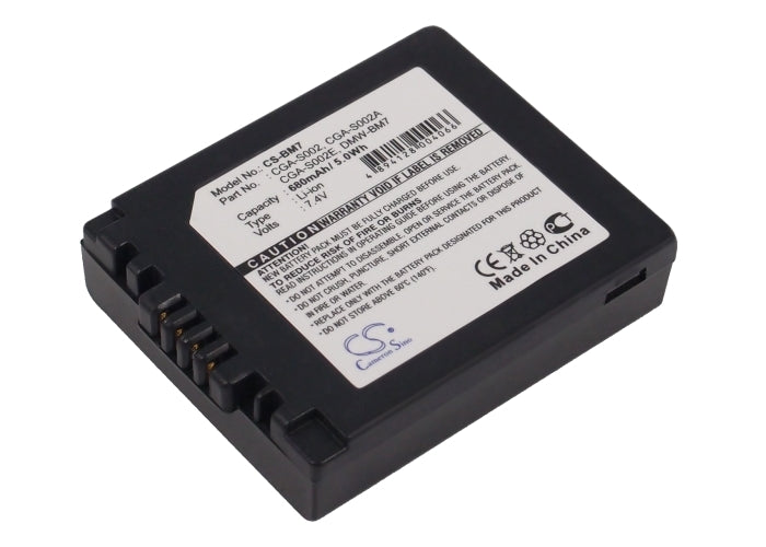 Panasonic DMC-FZ10 DMC-FZ10EB DMC-FZ10EG-K DMC-FZ1 Replacement Battery-main