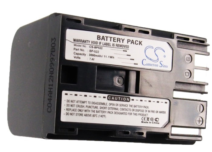 Canon DM-MV100X DM-MV100Xi DM-MV30 DM-MV400 DM-MV430 DM-MV450 DM-MVX1i FV10 FV100 FV2 FV20 FV200 FV30 FV300 FV40 FV 3000mAh Camera Replacement Battery-5