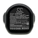 Black & Decker CD231 CD231K CD231P8 CD9600 CD9600K CD9600K-2 CD9602 CD9602K CD9602SB CD960K CD961 FS432 FS96 FS9661FK F Power Tool Replacement Battery
