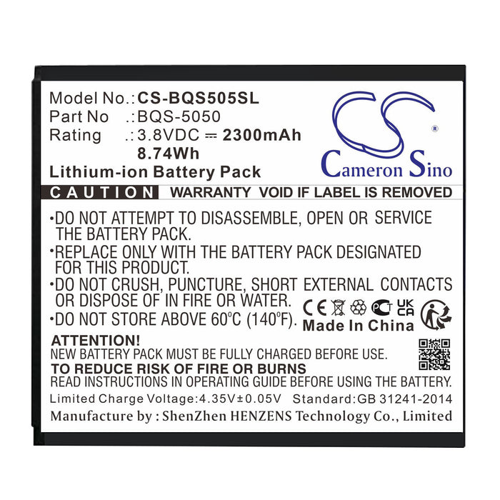 BQ BQS-5050 Mobile Phone Replacement Battery