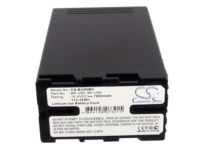 Sony HD422 PMW-100 PMW-150 PMW-150P PMW-160 PMW-200 PMW-300 PMW-EX1 PMW-EX160 PMW-EX1r PMW-EX260 PMW-EX280 PMW-EX3  7800mAh Camera Replacement Battery-5