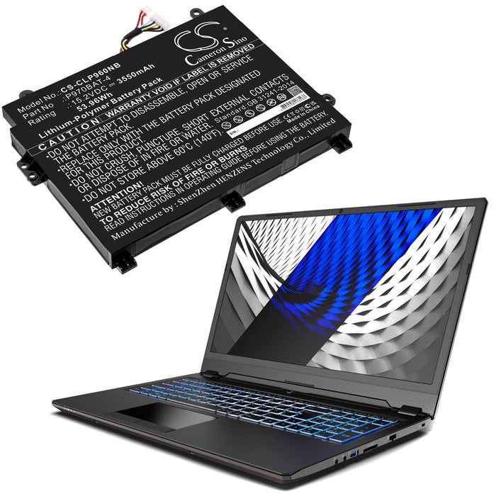 Clevo P960 P960EN-K Laptop and Notebook Replacement Battery-6