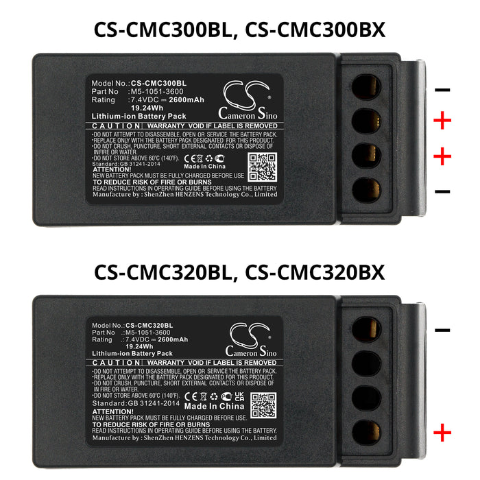 Cavotec M9-1051-3600 EX MC-3 MC-3000 2600mAh Remote Control Replacement Battery-9