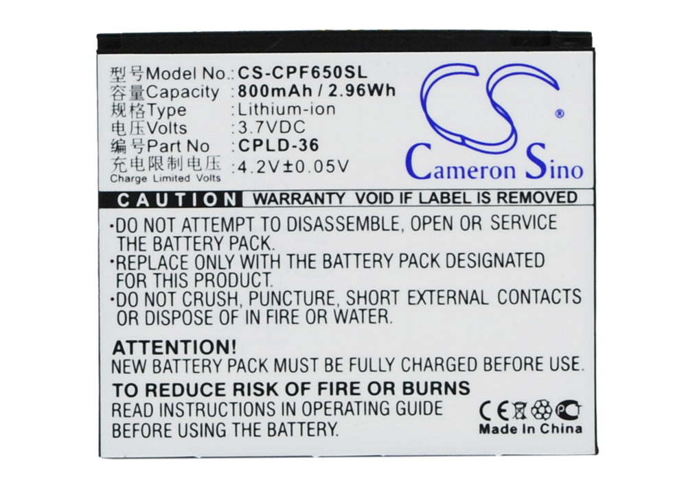 Coolpad E230 E270 E28 F650 S100 S100A S116 S60 T60 Replacement Battery-main