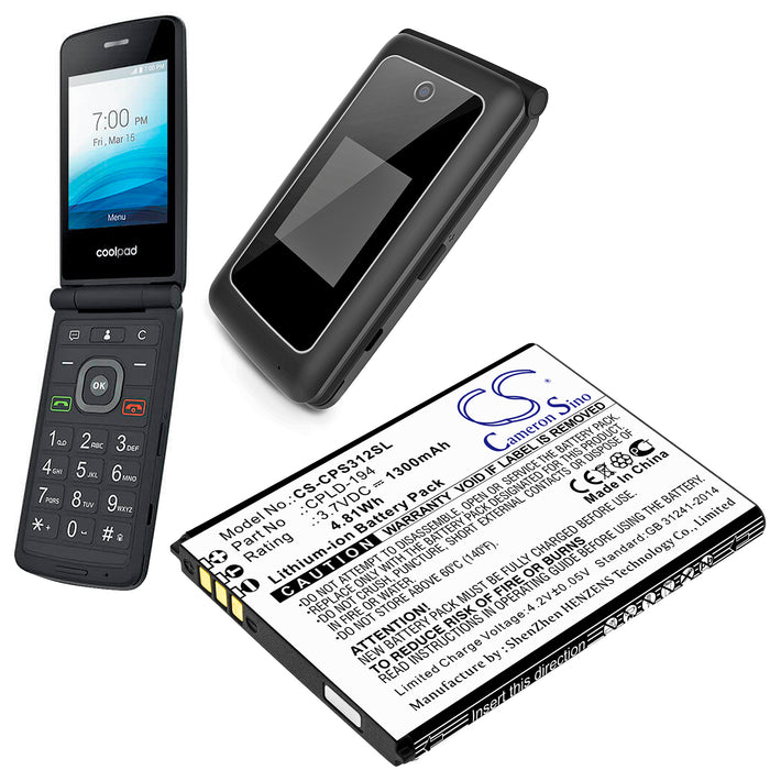 Coolpad 3312A Snap Mobile Phone Replacement Battery-4