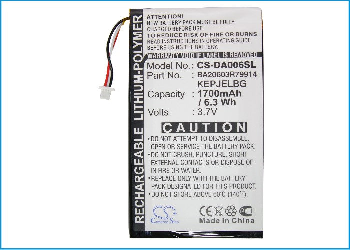 Creative Zen Vision M Zen Vision M Video Media Player Replacement Battery-5
