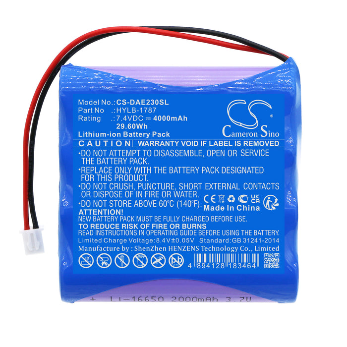 Deli AE2300 AE2300H AE2300L Survey Multimeter and Equipment Replacement Battery