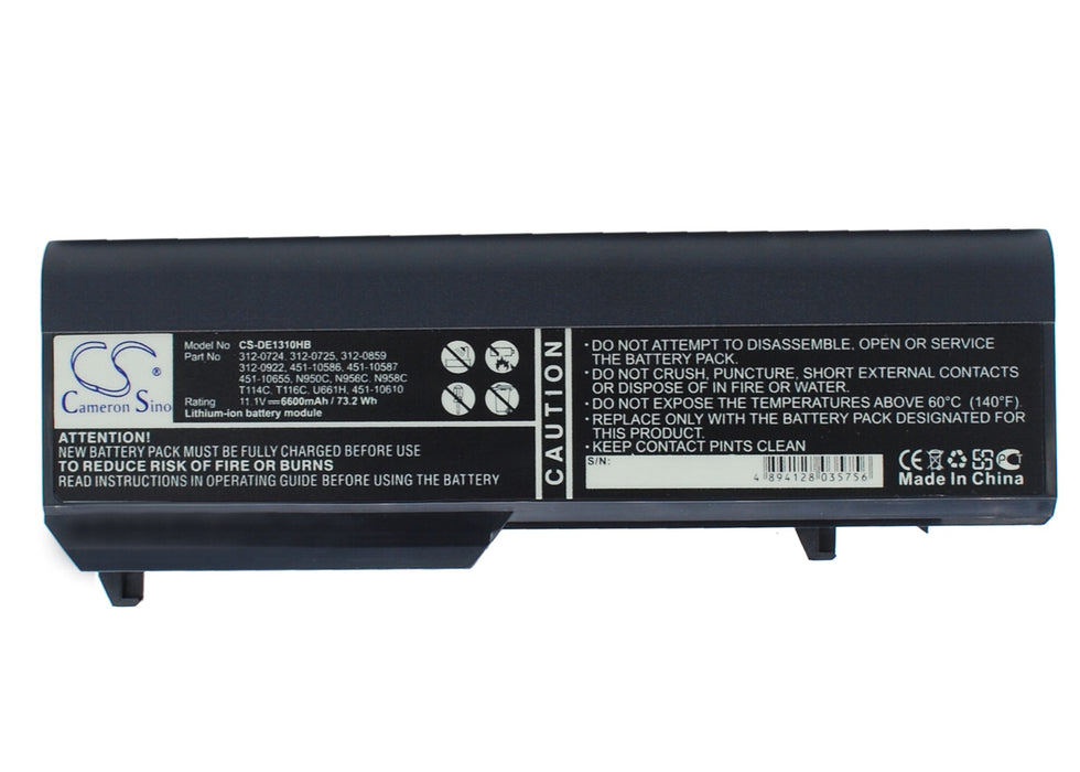 Dell Vostro 1310 Vostro 1320 Vostro 1510 V 6600mAh Replacement Battery-main