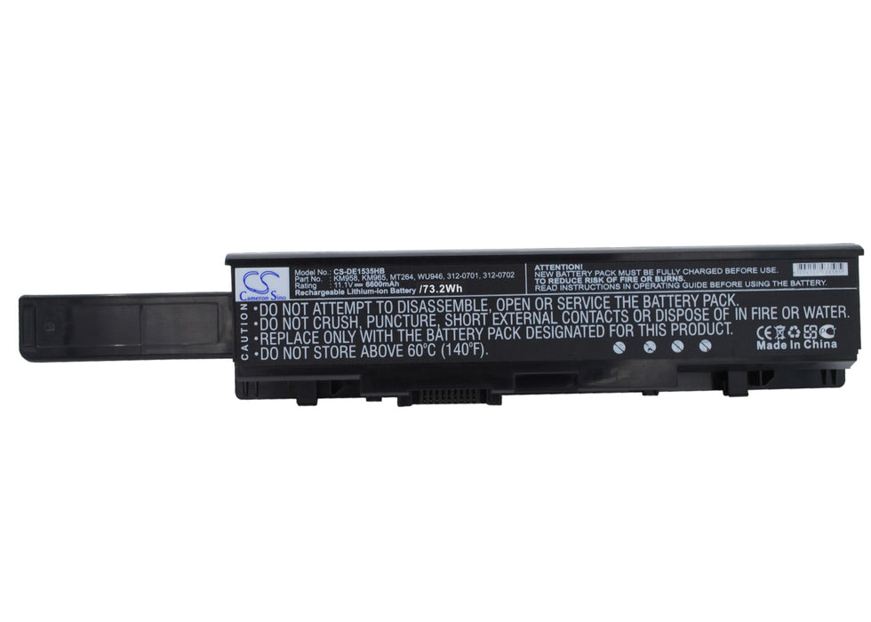 Dell Studio 1535 Studio 1536 Studio 1537 S 6600mAh Replacement Battery-main