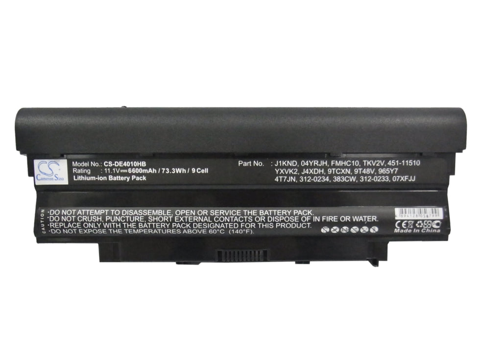 Dell 1445 Inspiron 13R Inspiron 13R 3010-D330 Inspiron 13R 3010-D370HK Inspiron 13R 3010-D370TW Inspir 6600mAh Laptop and Notebook Replacement Battery-5