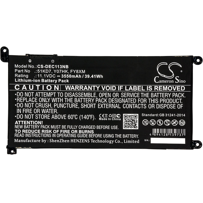 Dell Chromebook 11 3100 Chromebook 11 3180 Chromebook 11 3189 Laptop and Notebook Replacement Battery-3