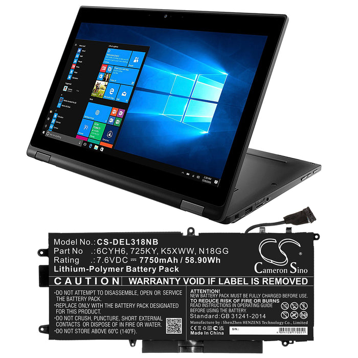 Dell Latitude 12 5289 Latitude 5289 Latitude E5289 Latitude L3180 N003L7390-C-D1606FTCN N012L7390-C-D1706FTCN Laptop and Notebook Replacement Battery-5