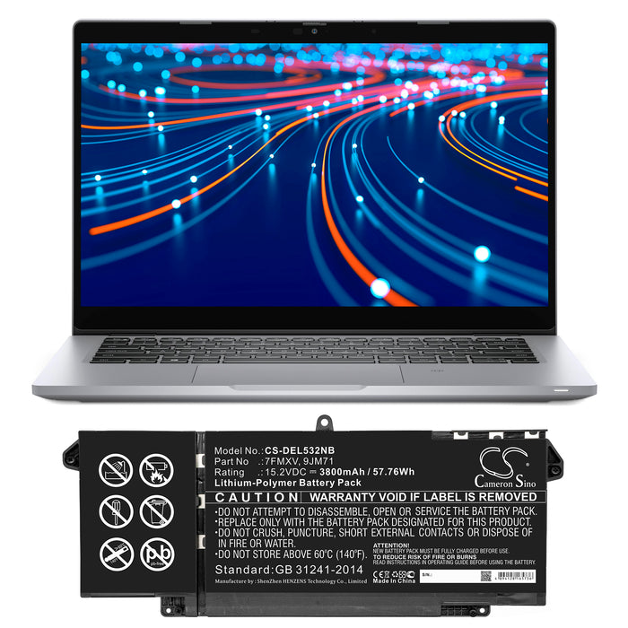 Dell Latitude 5320 Latitude 7320 Latitude 7420 Latitude 7520 Laptop and Notebook Replacement Battery-5