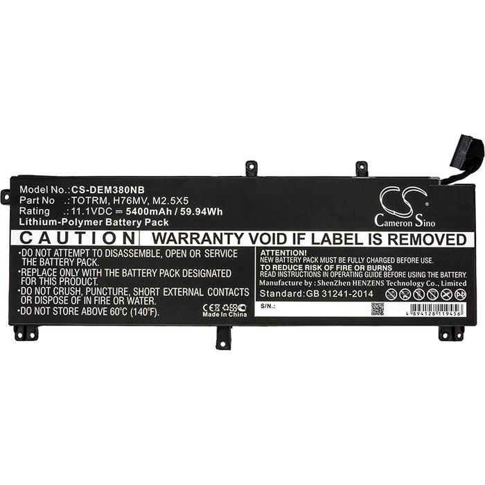 Dell Precision M3800 XPS 15 9530 XPS 15D-1528 XPS 15D-1721 XPS 15D-1728 XPS 15D-1828 XPS 15D-2528 XPS 15D-2721 Laptop and Notebook Replacement Battery-3