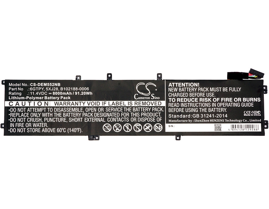 Dell Ins 15-7590-D1535B Ins 15-7590-D1635B Ins 15-7590-D1645B Ins 15-7590-D1745B Ins 15-7590-D1845 Ins 15-7590 Laptop and Notebook Replacement Battery-3