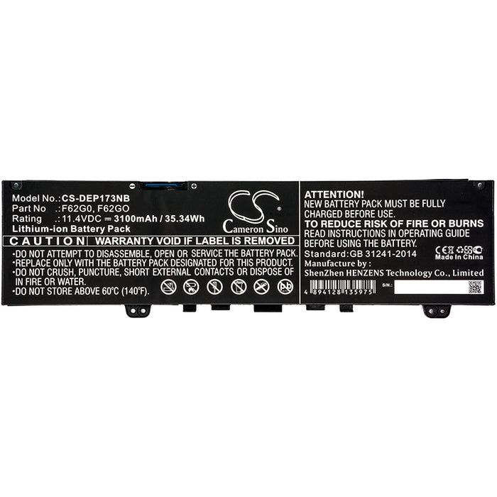Dell Ins 13-5370-D1305P Ins 13-5370-D1505S Ins 13-5370-D1605P Ins 13-5370-D1605S Ins 13-5370-D1625P Ins 13-537 Laptop and Notebook Replacement Battery-3