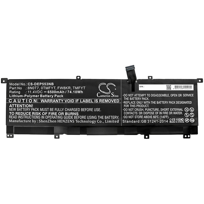 Dell Precision 5530 2-in-1 XPS 15 2-in-1 XPS 15 9575 XPS 15 9575 i5-8305G XPS 15 9575 i7-8705G XPS 15-9575 XPS Laptop and Notebook Replacement Battery-3