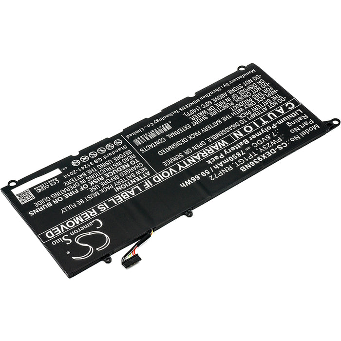 Dell XPS 13 9360 XPS 13 9360-D1605G XPS 13 I7-7650U XPS 13-9360-D1505 XPS 13-9360-D1505G XPS 13-9360-D1509 XPS Laptop and Notebook Replacement Battery-2