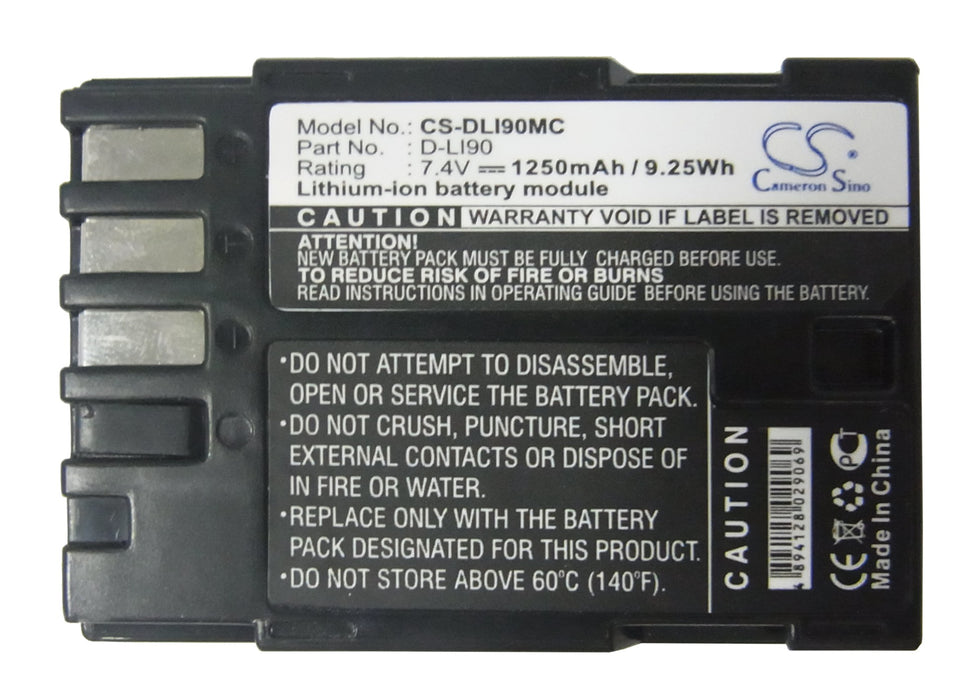 Pentax 645D 645Z K01 K-01 K-1 K3 K-3 K3II K5 K-5 K-5 II K5 IIS K5II K5IIs K7 K-7 K-7D Camera Replacement Battery-5