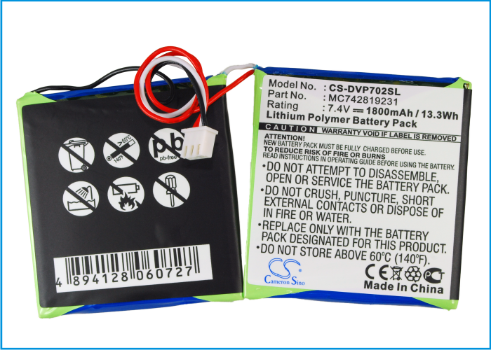 Dual DVD-P702 DAB Digital Replacement Battery-5