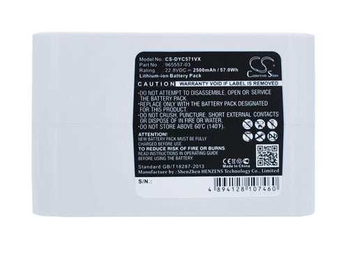 Dyson DC31 Animal DC34 DC34 Animal D White 2500mAh Replacement Battery-main