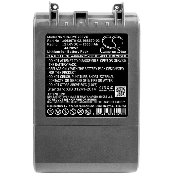 Dyson SV11 V7 V7 Motorhead Pro V7 Motorhead vacuum V7 Total Clean V7 Trigger 2000mAh Vacuum Replacement Battery-5