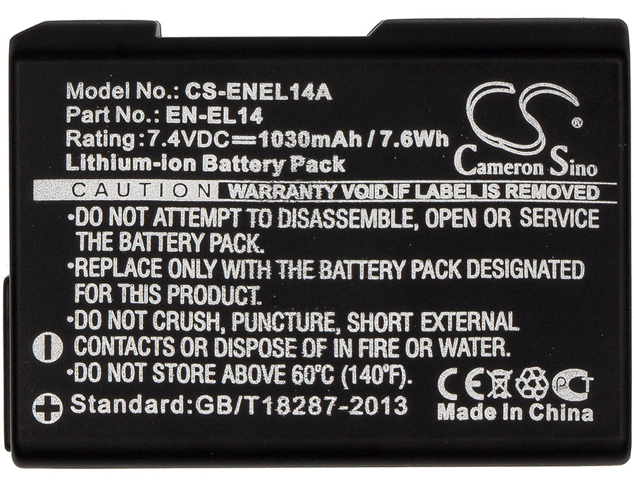 Nikon Coolpix P7000 Coolpix P7100 Coolpix P7700 Coolpix P7800 D3100 D3100 DSLR D3200 D3200 DSLR D3300 D5100 D5100 D 1030mAh Camera Replacement Battery-5