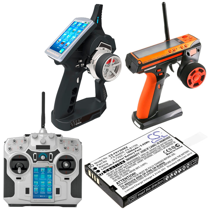 Flysky FA605 FS-GT2B FS-GT3B FS-GT3C FS-i10 FS-iT4 FS-iT4S Remote Control Replacement Battery-4
