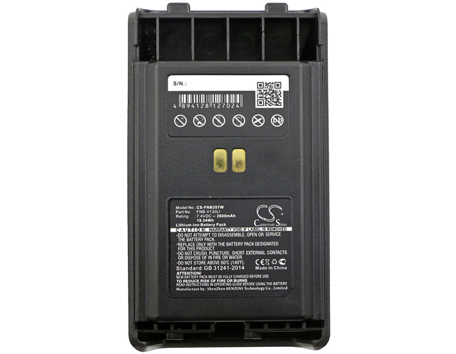 Vertex VX-351 VX-354 VX-359 2600mAh Two Way Radio Replacement Battery-5