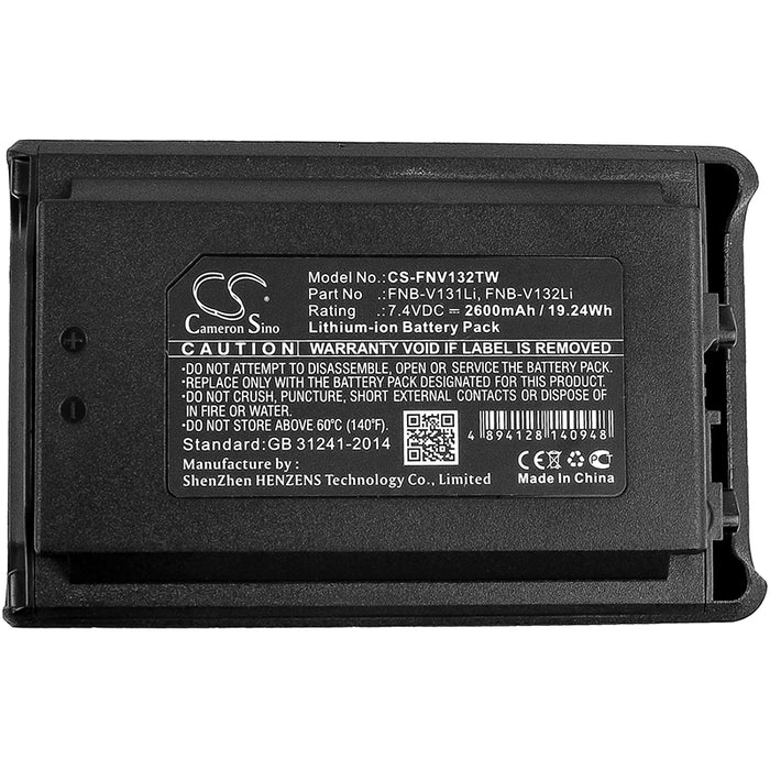 Yaesu VX-230 VX-231 VX-231L VX-234 2600mAh Two Way Radio Replacement Battery-5