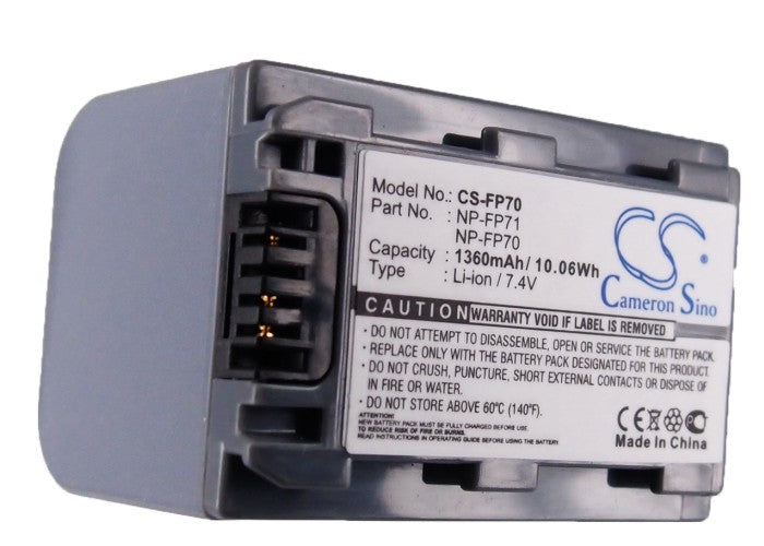 Sony DCR-DVD105 DCR-DVD105E DCR-DVD203 DCR-DVD205 DCR-DVD205E DCR-DVD305 DCR-DVD403 DCR-DVD404E DCR-DVD405 DCR-DVD5 1360mAh Camera Replacement Battery-5