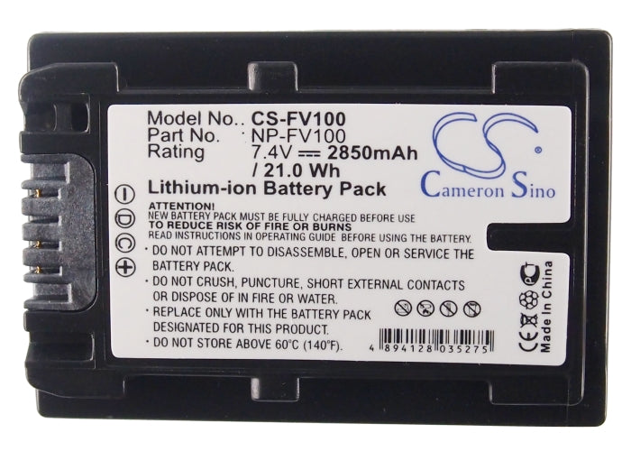 Sony DCR-SR100 DCR-SR300 DCR-SR60 DCR-SR62 DCR-SR68 DCR-SR68E DCR-SR68E S DCR-SR68R DCR-SR78 DCR-SR88 DCR-SR88E DCR 2850mAh Camera Replacement Battery-5