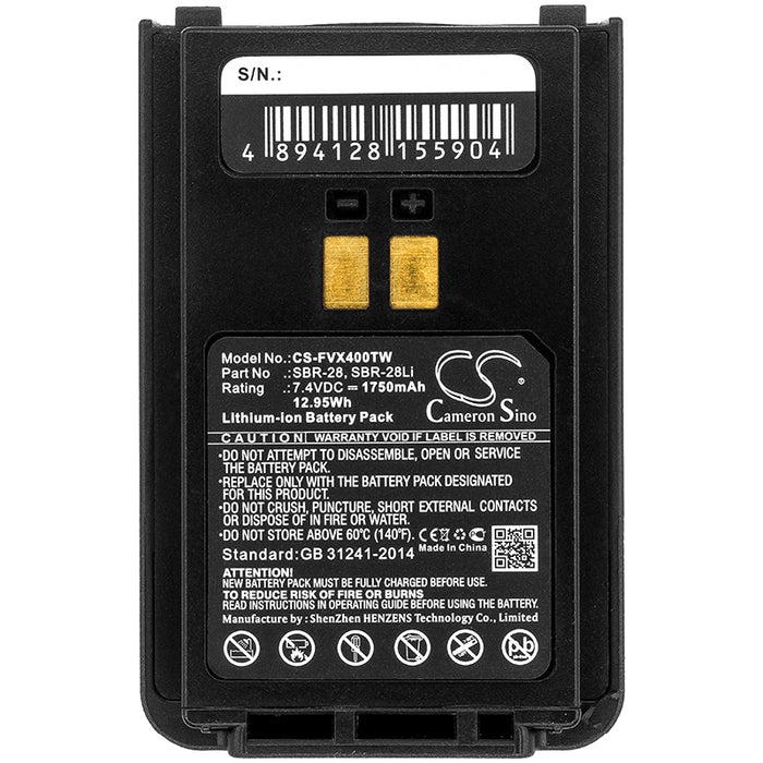 Yaesu FT-4VE FT-4VR FT-4VX FT-4XE FT-4XR Two Way Radio Replacement Battery-5