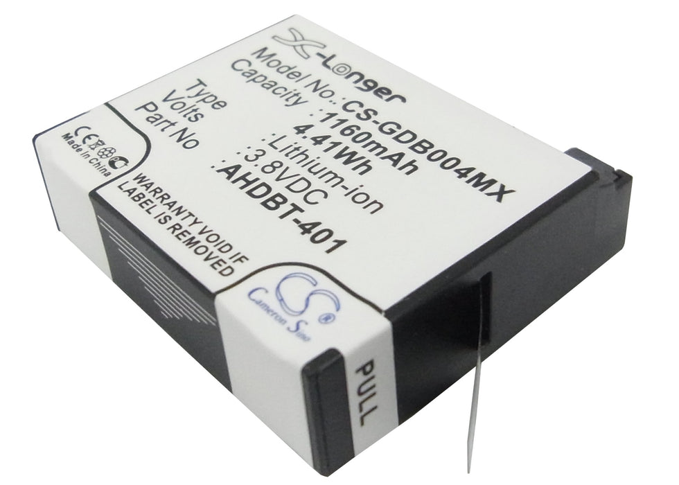 Gopro Hero 4 Hero 4 Black Hero 4 Silver He 1160mAh Replacement Battery-main