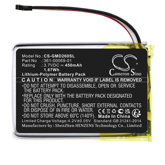 Garmin 010-02608-10 Delta SE Dog Training Collar R O2ADNH02 450mAh Dog Collar Replacement Battery