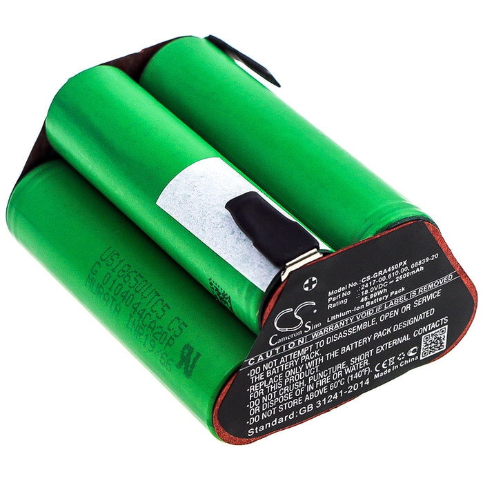 Gardena 02417-20 Accucut 400Li Accucut 450 2600mAh Replacement Battery-main