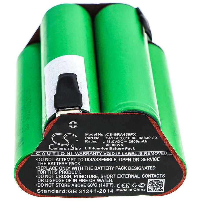 Gardena 02417-20 Accucut 400Li Accucut 450Li 2600mAh Garden Tool Replacement Battery-3