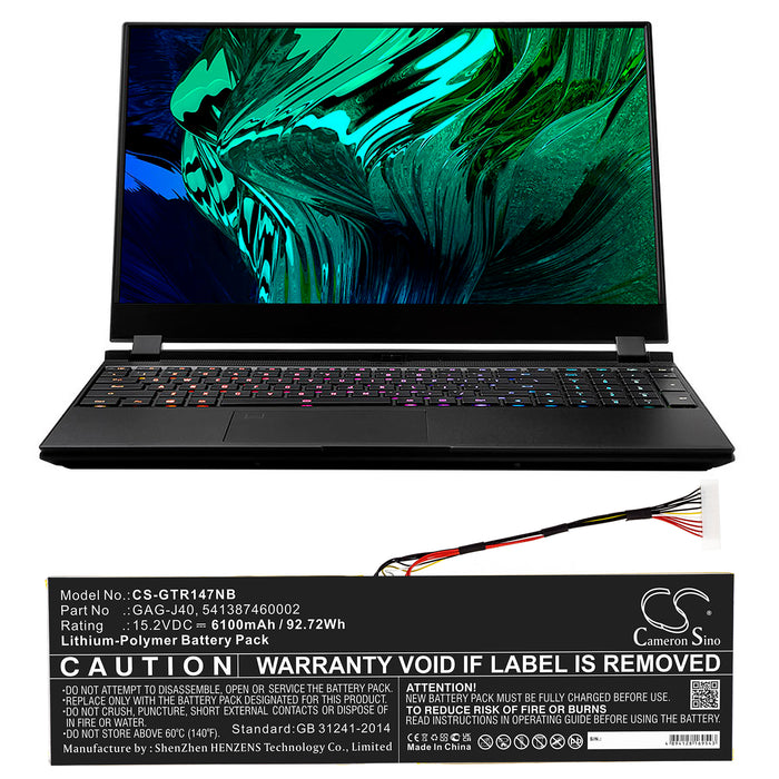 Aorus 17 YA Gaming Laptop and Notebook Replacement Battery-5