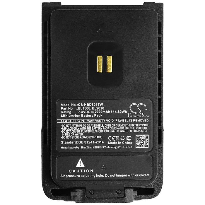 Hytera BD500 BD505 BD555 2000mAh Two Way Radio Replacement Battery-5