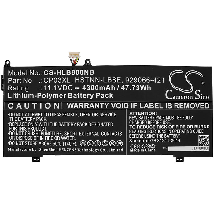 HP Spectre 13-ae006no X360 Spectre x360 13 Convertible Spectre X360 13-ae000 Spectre X360 13-ae001ng SPECTRE X Laptop and Notebook Replacement Battery-3