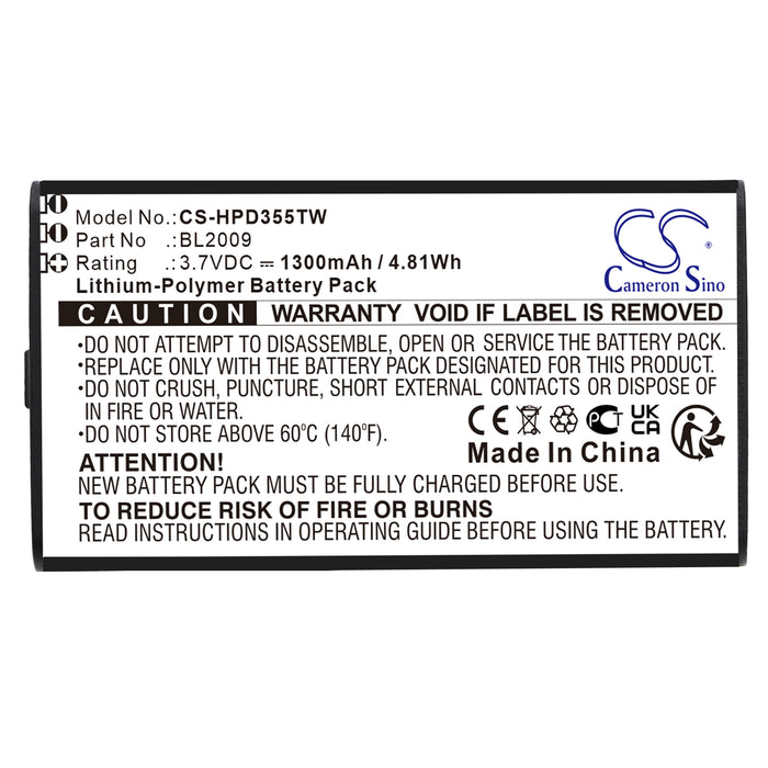Hytera PD355 PD362i PD365 PD365LF PD375 PF355LF Two Way Radio Replacement Battery