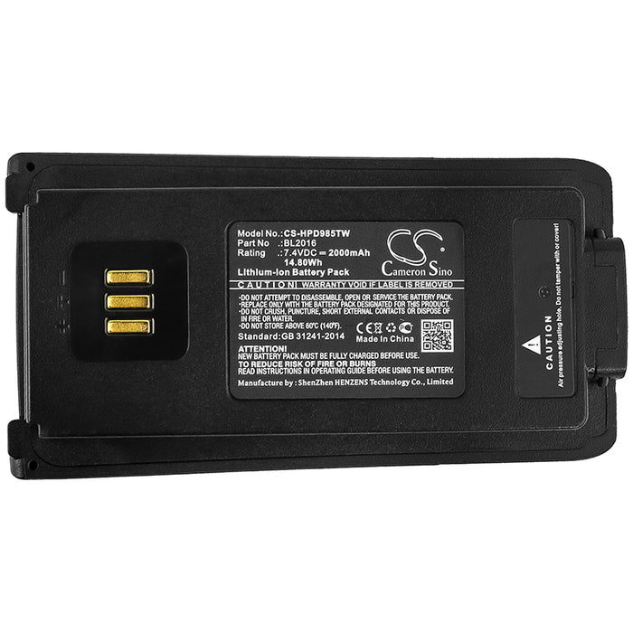 Hytera PD985 PD985U Two Way Radio Replacement Battery-5